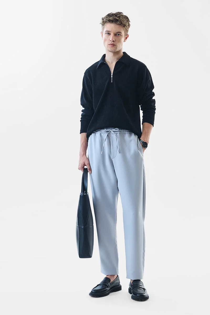 SNITCH Regular Fit Stretch Light Blue Trousers